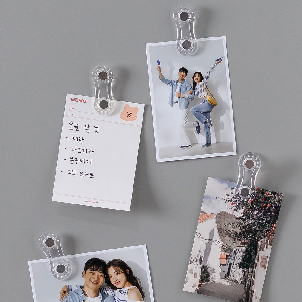 국산 플라이토 자석홀더 네오디움 마그네틱 강력 자석 클립 메모 집게 2P - 상세 이미지 2