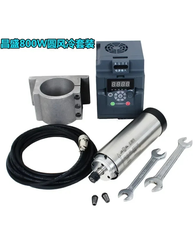 원형 공냉식 고속 전기 스핀들 기계 모터 800w1.5kw2.2kw65mm80mm