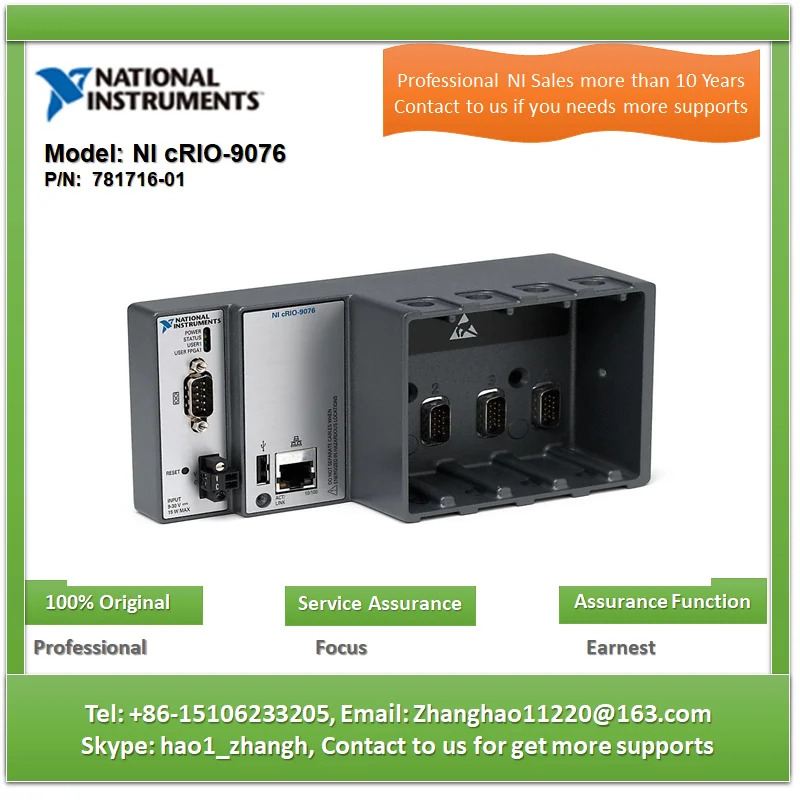 NI cRIO-9076 781716 -01 실시컨트롤러와 재구성 가능섀시를 갖춘 CompactRIO 통합 시스템