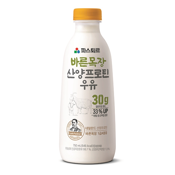 파스퇴르 바른목장 산양프로틴 우유 750ml, 2개 - 상품 이미지