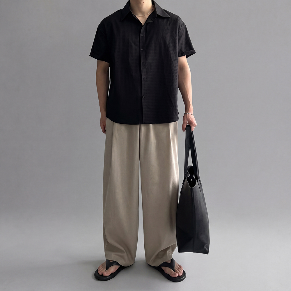 린넨오버핏반팔셔츠 이미지 6