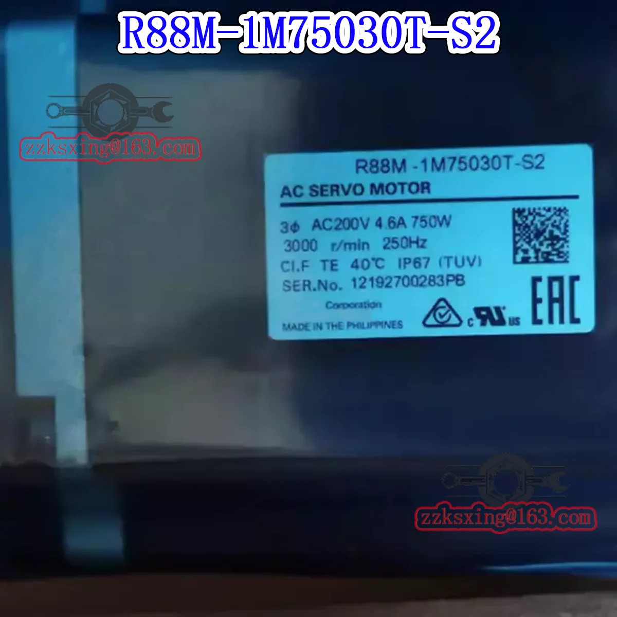 오리지널 AC 서보모터 R88M-1M75030T-S2
