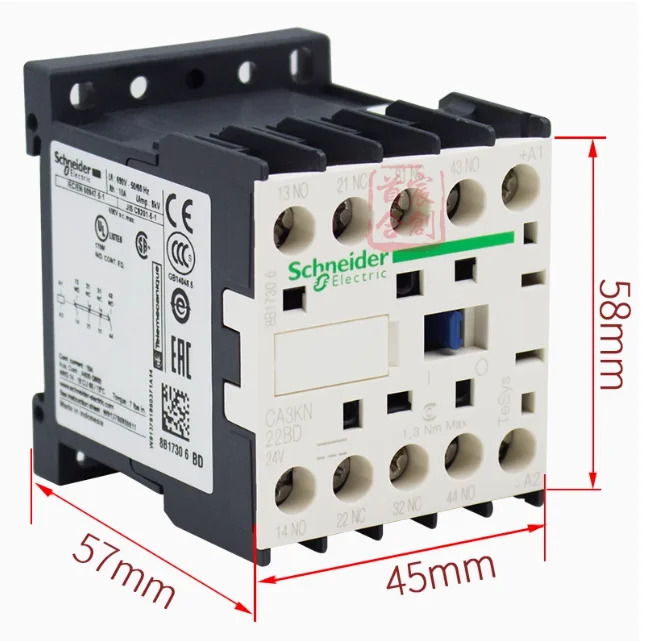 SCHNEIDER DC 접촉기 릴레이 CA3KN22BD 코일 전압 DC24V 2 열림 닫힘