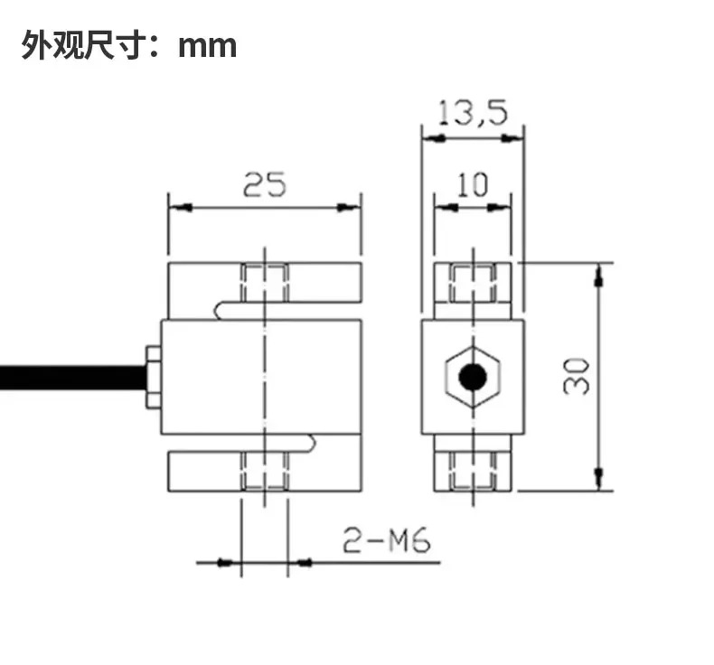 Zhongwan Jinnuo JLBS-M2 마이크로 S형 장력 압력 계량 상부 하부 스레드 고정 0.5KG 로드셀