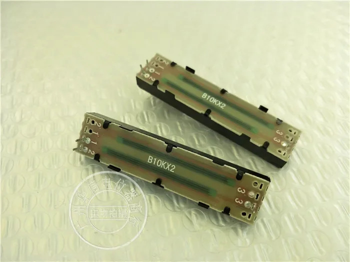 10PCS 라이트 빈 테이블 푸시 전위차계 72MM 단일 B10K 핸들 8T 내부 핀