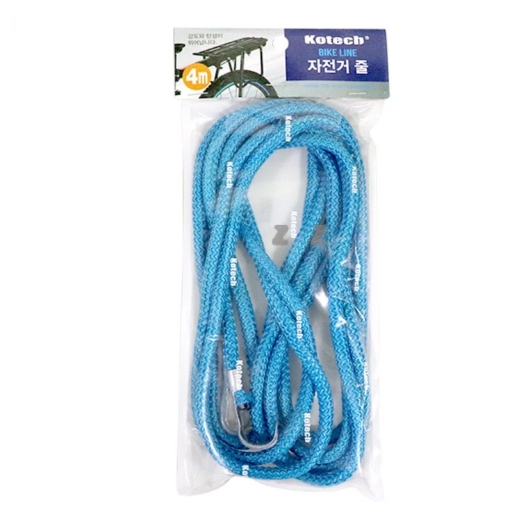 도모아 코텍 자전거줄 4M K-9004-T/안전끈/밧줄/고리줄바/짐고정/고무로프/화물고정/오토바이끈/다용도끈 - 상품 이미지