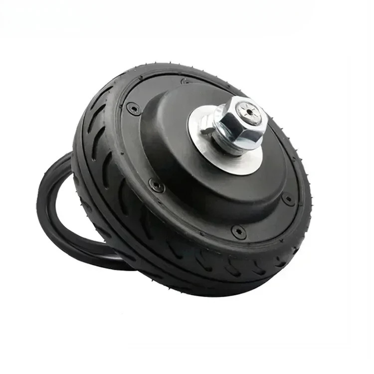 로봇4096와이어 자기 인코더가 장착된 ZLTECH 5인치 24V 400RPM 150W 60kg AGV 무브러시 전기 허브 모터 휠