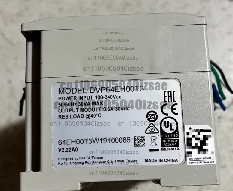 PLC 모듈 DVP64EH00T3 100-240Vac 50/60Hz 30VA 리퍼 완료