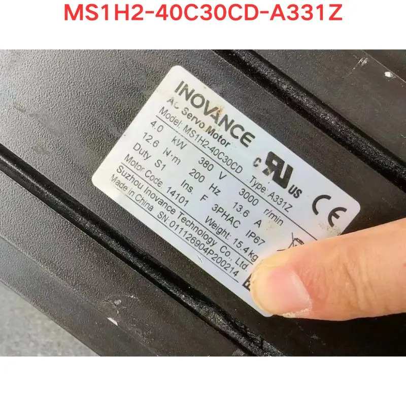 리퍼 Inovance 서보모터 MS1H2-40C30CD-A331Z 4.0KW 기능 OK