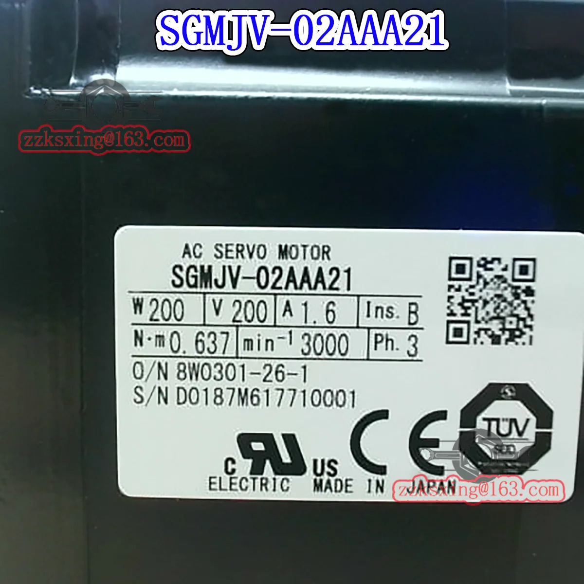 오리지널 AC 서보모터 신 SGM호환JV-02AAA21