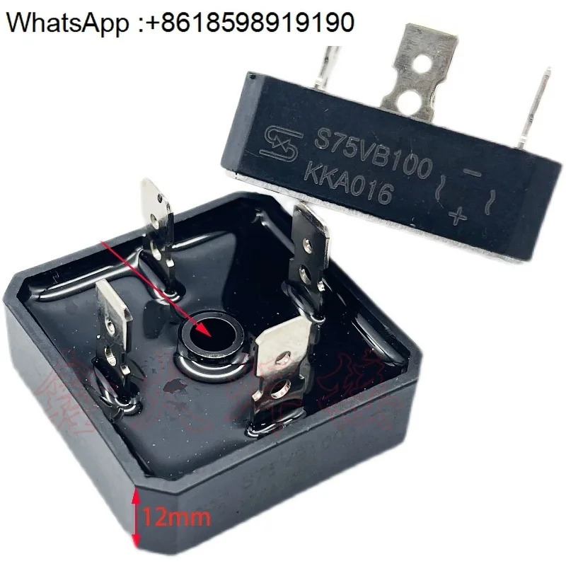 용접 기계 10PCS 정류기 브리지 S25/35/50/75 VB100 스택 25A35A50A75A1000V