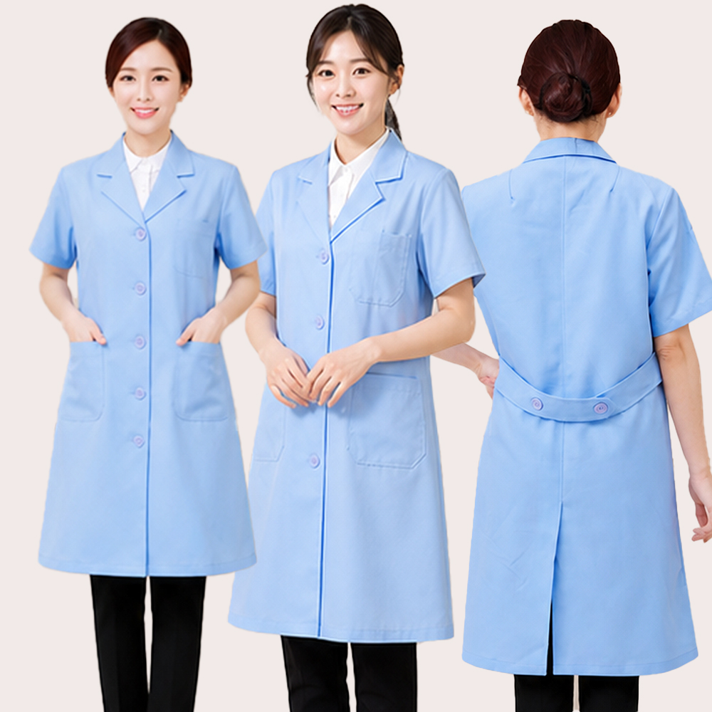(3color) 100%폴리 약사 의사  반팔영양사가운 여름반팔가운 - 상세 이미지 3
