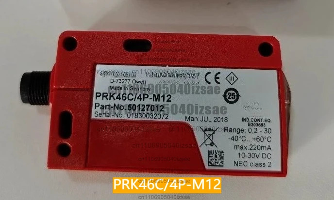 오리지널 광전센서 PRK46C/4P-M12 납품 50127012 10-30V DC 220mA
