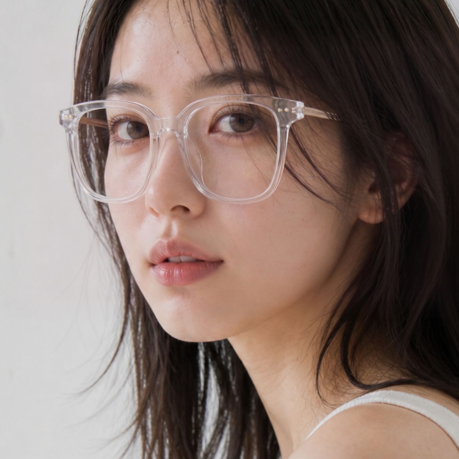 빅사이즈 사각 뿔테 티타늄 안경 가벼운 남자 여자 큰안경테 페시아 - 상세 이미지 5