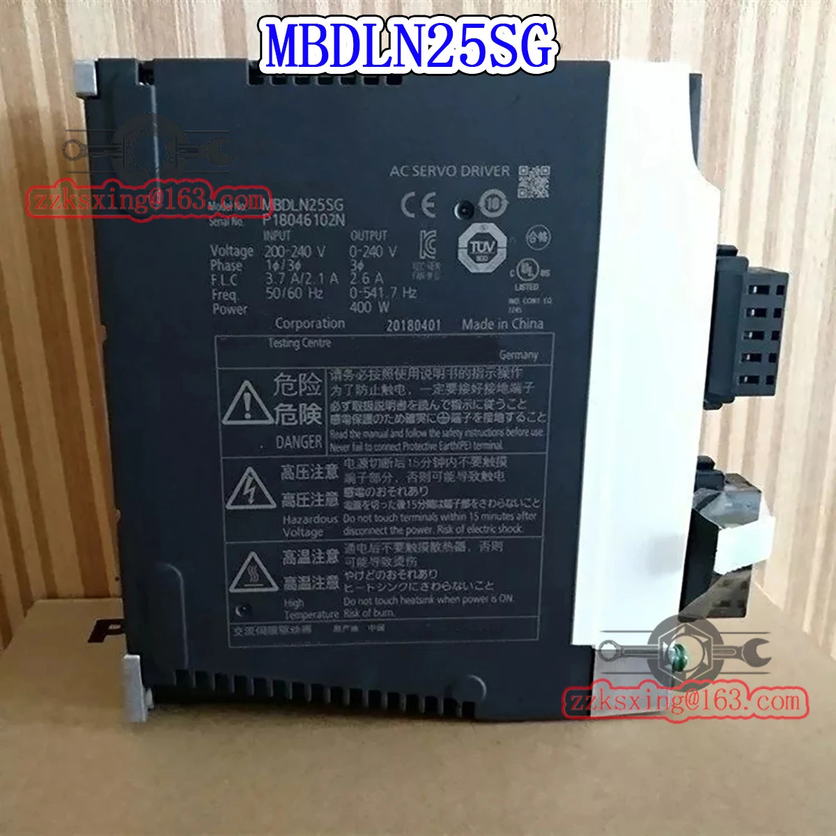 오리지널 AC 서보 드라이버 Brann-MBDLN25SG