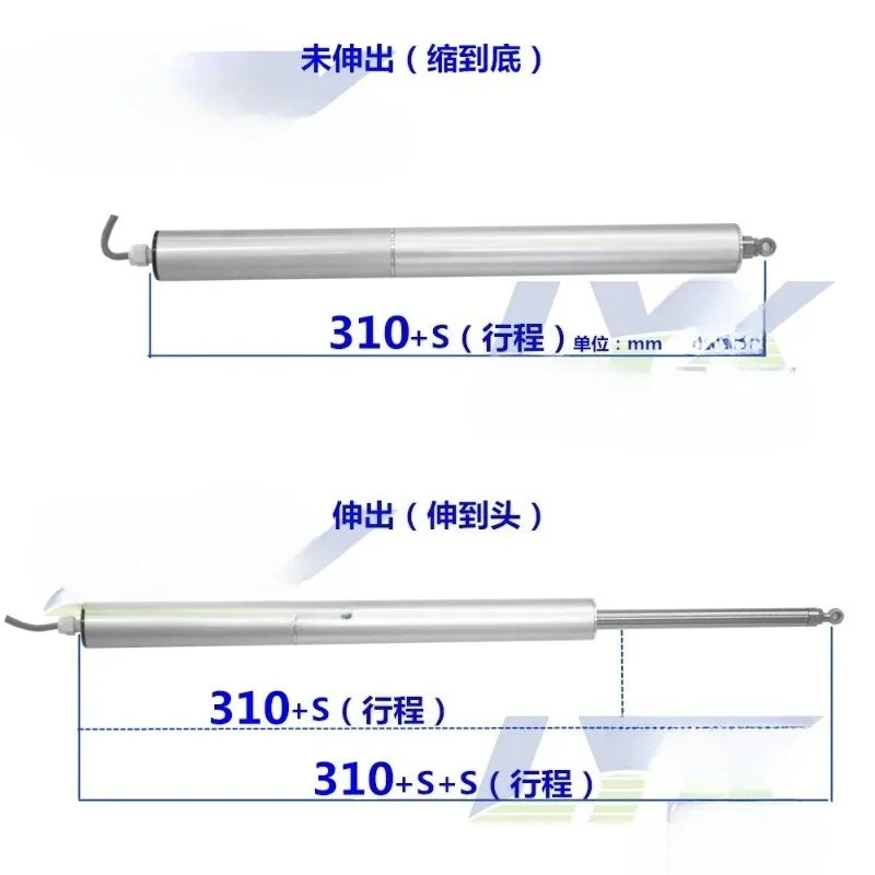 LX402 펜 홀더 전기 푸시로드 2000N 스테인레스 스틸 텔레스코픽 모터 40mm 소형