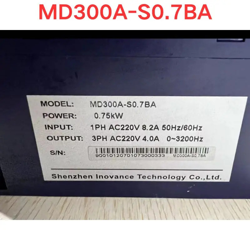 리퍼 Inovance MD300A-S0.7BA 주파수 변환기 0.7KW 기능 OK