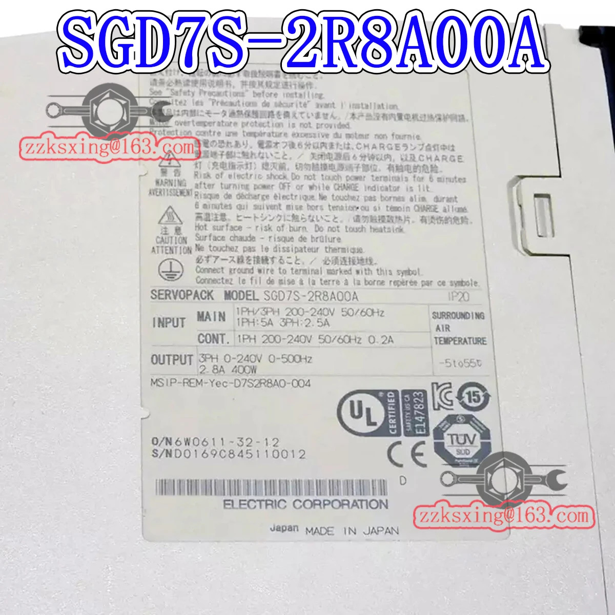 SGD7S-2R8A00A 오리지널 AC 서보 드라이버