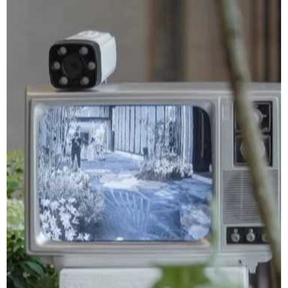 레트로 티비 촬영소품 감성 디자인 텔레비전 장식품 14인치 TV+카메라 - 상품 이미지