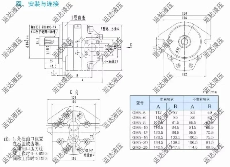 고속 유압 모터 GM호환5-16-1FE13S-20 냉각팬 크레냉각팬