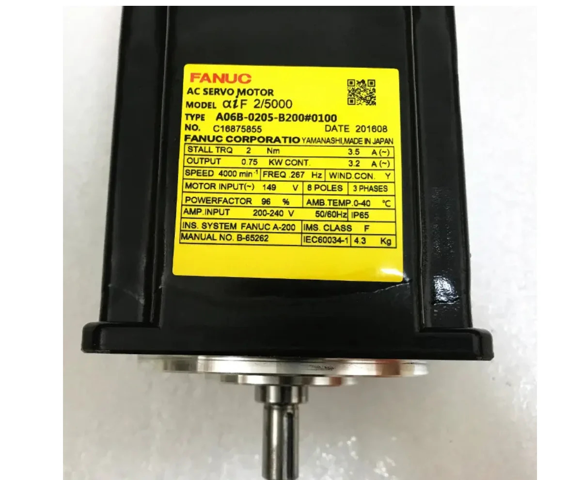 A06B-0205-B200 CNC 기계Fanuc AC 서보모터 12개월 A06B 0205 B200
