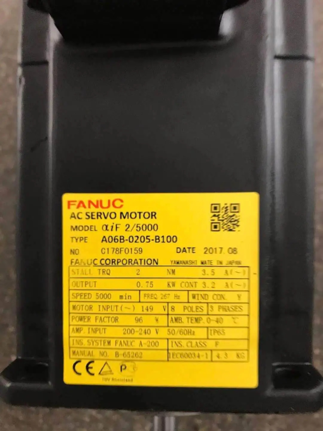 A06B-0205-B102 Fanuc AC 서보모터 리퍼 완료 A06B 0205 B102