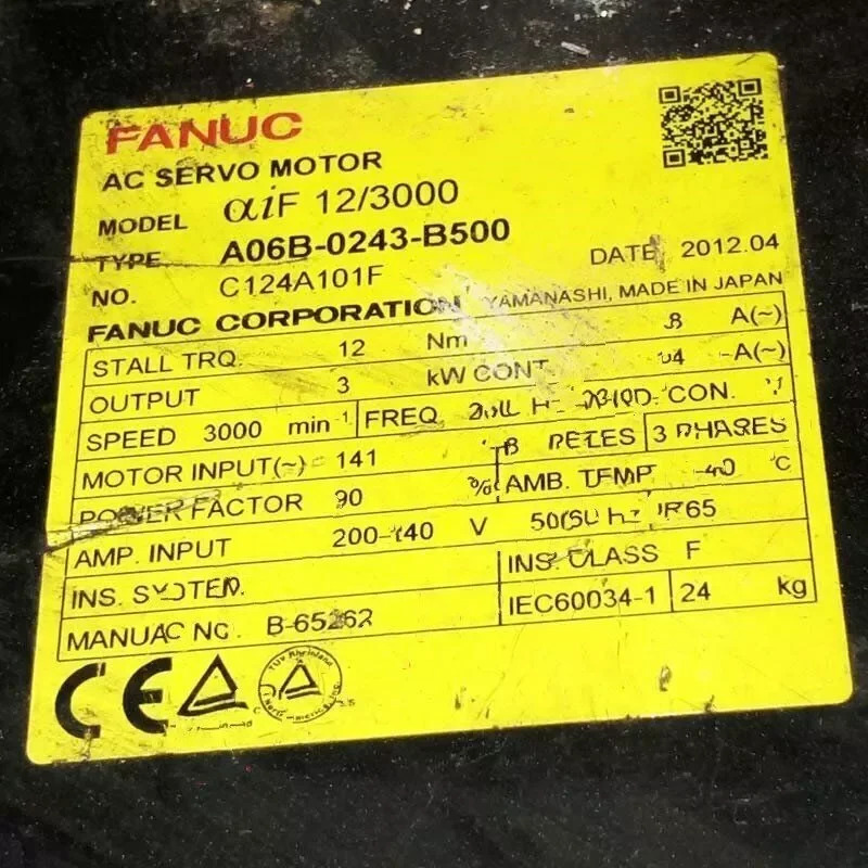 A06B-0243-B500 CNC 기계FANUC AC 서보모터 리퍼 완료 A06B 0243 B500