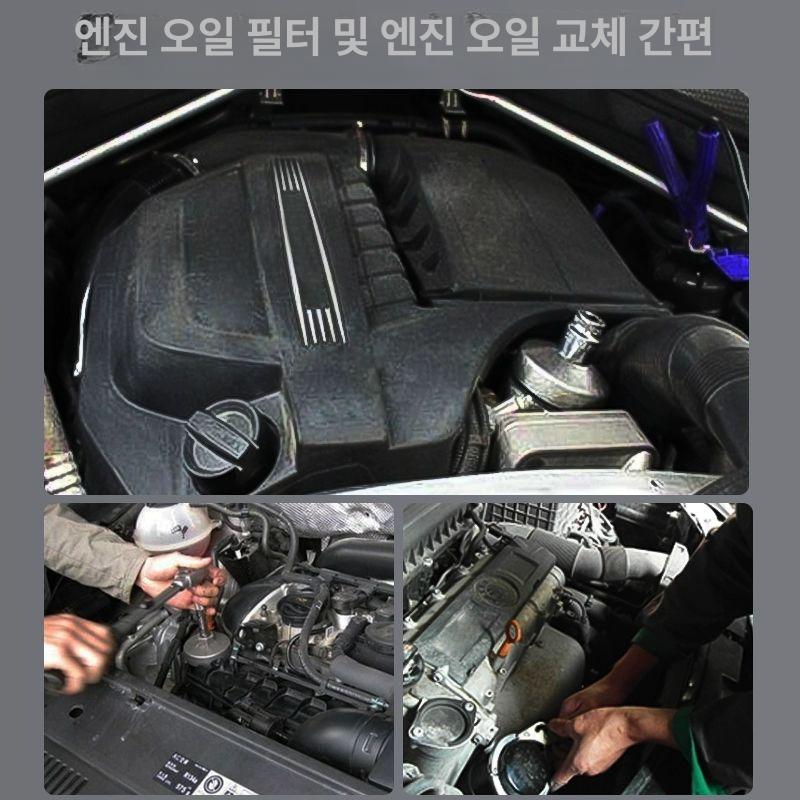 교환 소켓 오일필터렌치세트 정비 리무버 교체공구 캡형 스패너 탈거 오일필터캡 라쳇 - 상세 이미지 3