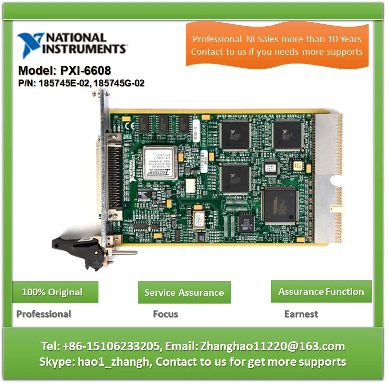 NI PXI-6608 디지털 I/O를 갖춘 고정밀 카운터/타이머