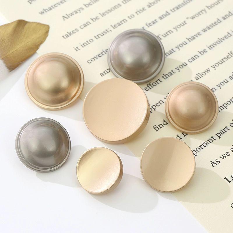 금색단추 미싱부속 빈티지 골드 15mm 무광 코트 금장 1 무광골드 곡면 15mm 6개 - 상세 이미지 5
