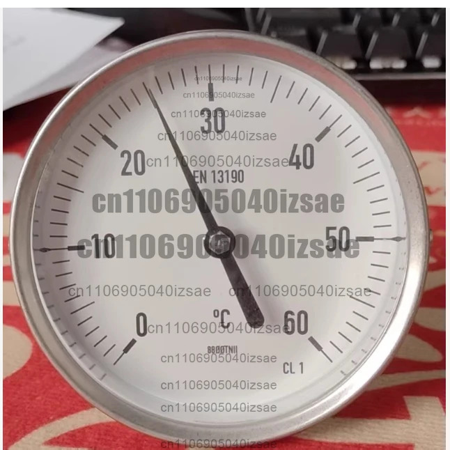 바이메탈 온도계 EN13190 다이얼 직경 100mm 프로브 길이 130mm 6mm