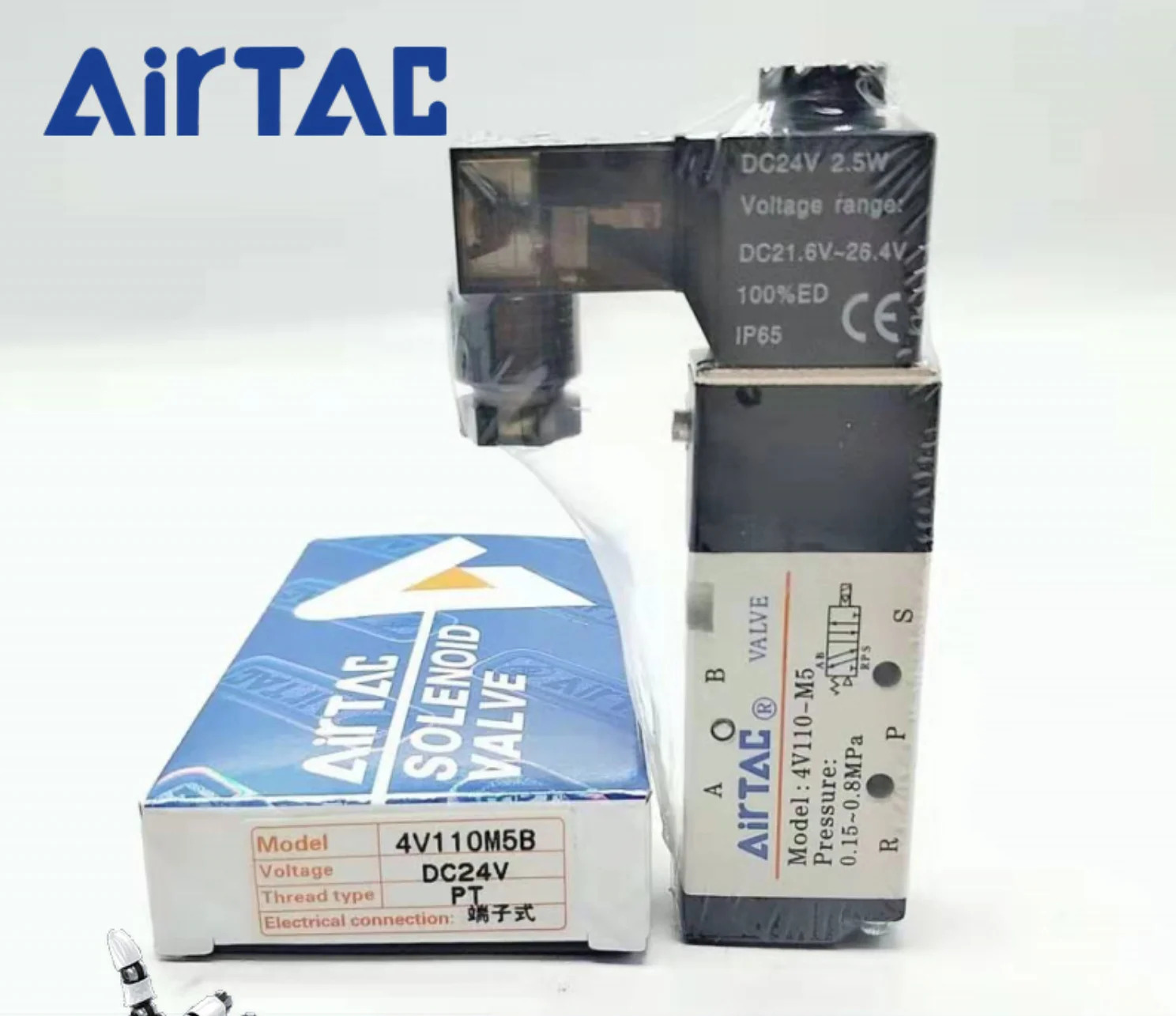 AirTAC 솔레노이드 밸브 신 4V110-M5-B DC24V