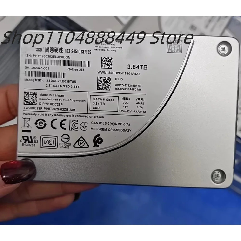 S4510 3.84T SATA SSD SSDSC2KB038T8R 사시
