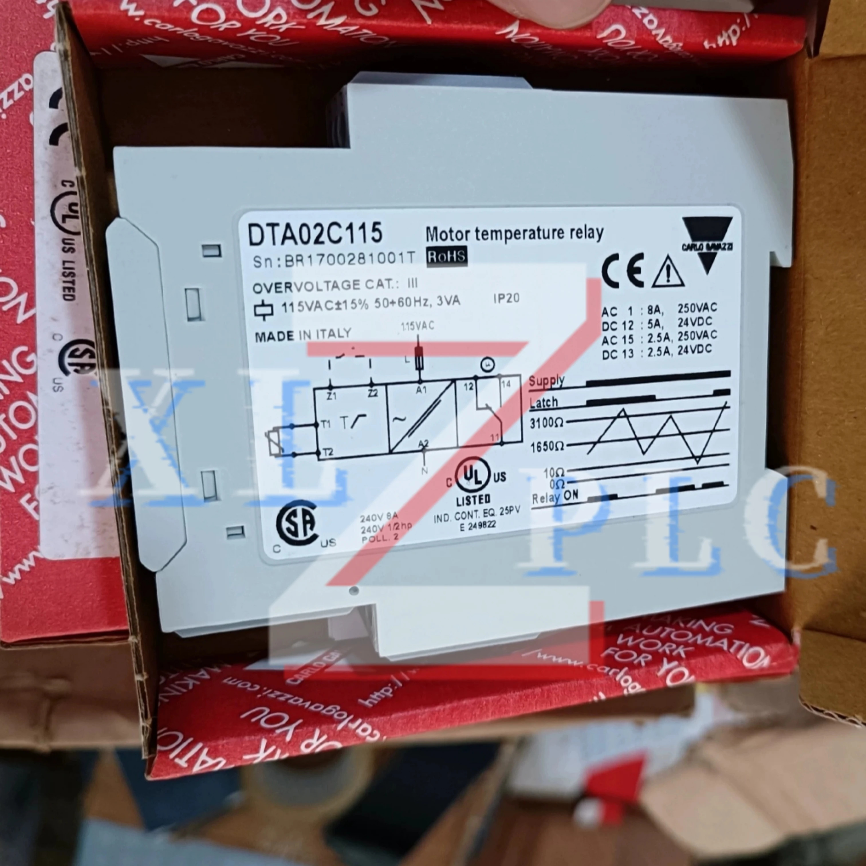 DTA01C115 DTA01C230 DTA02C115 오리지널 모터 과열 보호 릴레이