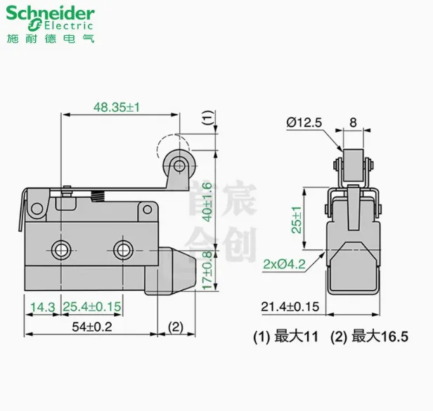 SCHNEIDER XCJ 마이크로 모션 시리즈 리미트 스위치 XCJ-128C XCJ128