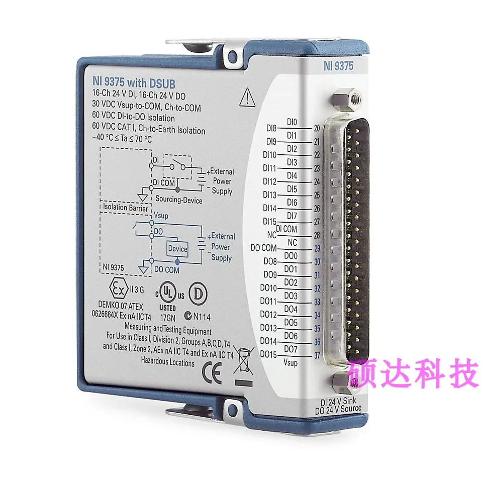 NI 9375 디지털 I/O 인터페이스 모듈 785192-01 용수철 엔드 781030-01D-SUB VIP 확신