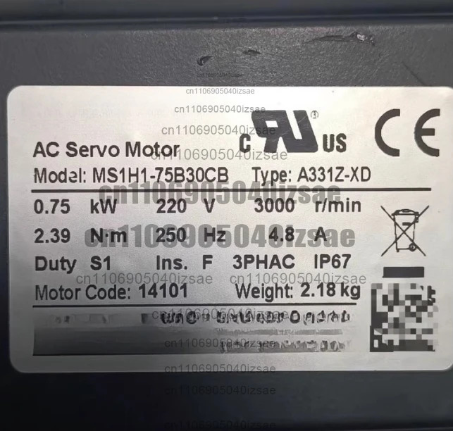 서보모터 MS1H1-75B30CB-A331Z-XD 기능은 그대로 리퍼를 거쳤습니다.