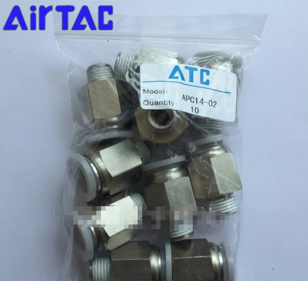 AirTAC 에어 파이프 퀵 커넥터 APC14-02개