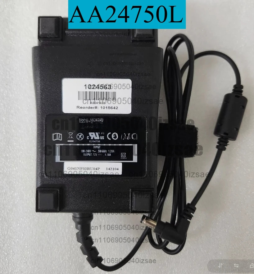 오리지널 M 시리즈 기계 전원공급장치 케이블 1015642 어댑터 AA24750L 12V4.16A