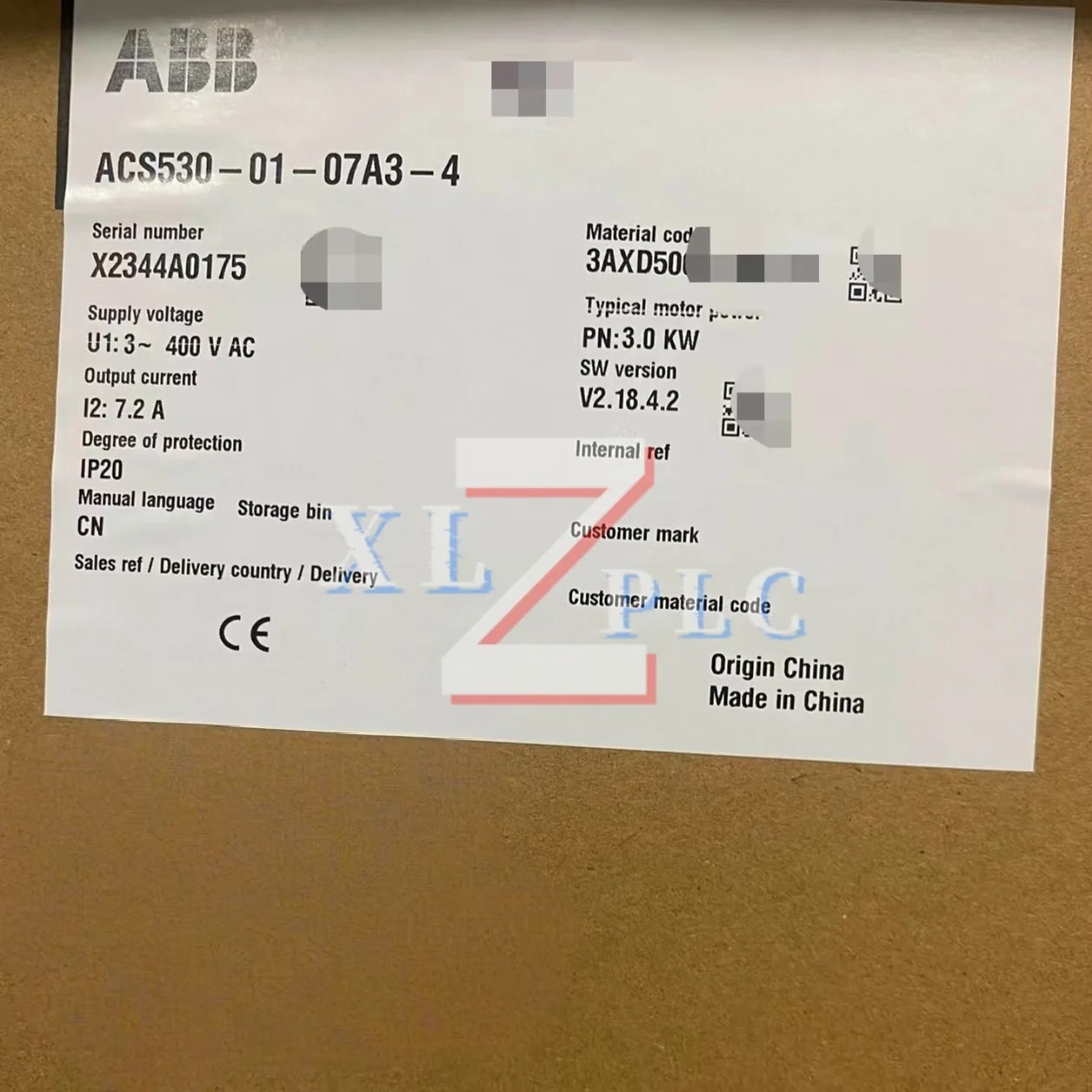 주파수 변환기 원본 ACS530-01-04A1-4 ACS530-01-05A7-4 ACS530-01-07A3-4