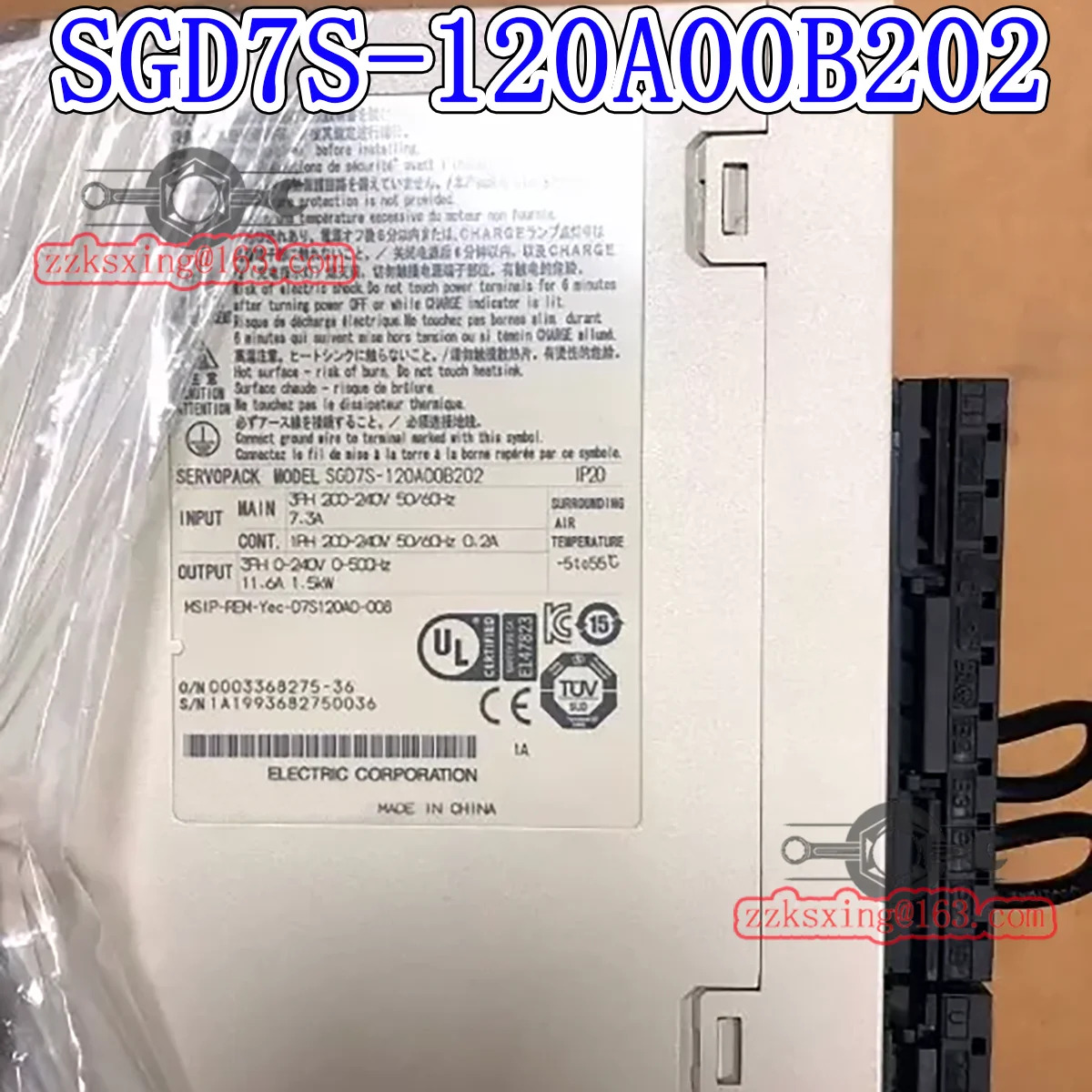 SGD7S-120A00B202 오리지널 AC 서보 드라이버