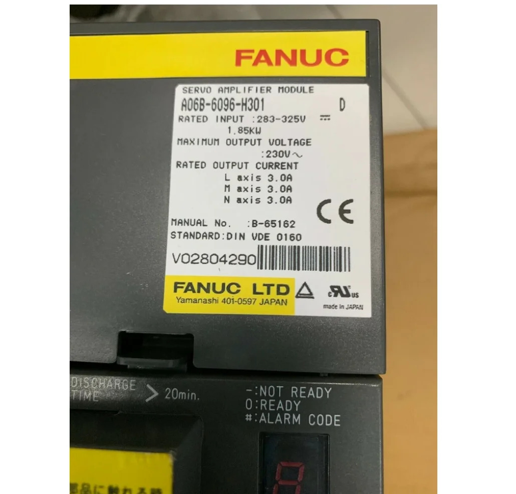 A06B-6096-H301 Fanuc 서보 드라이브 증폭기 모듈 12개월 A06B 6096 H301