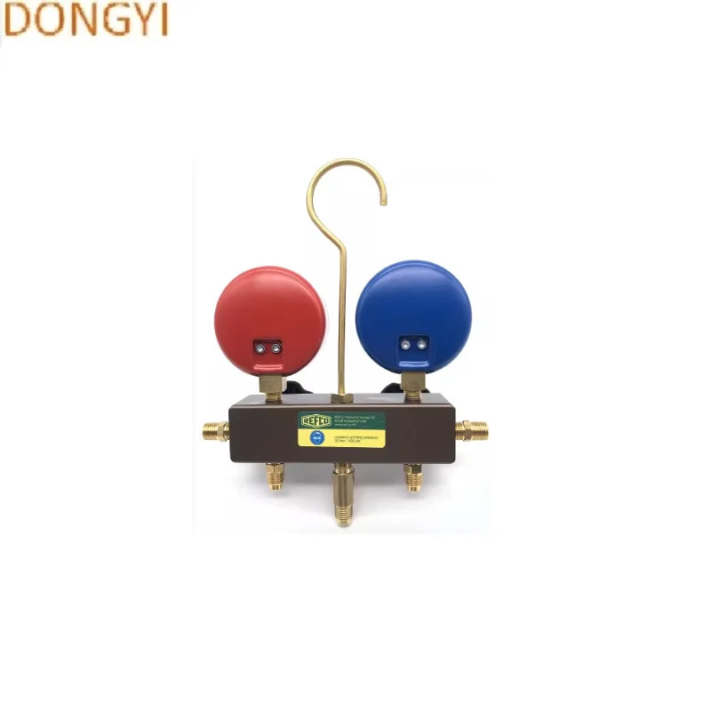 냉매 프레온 스노우 BM2-6-DS-R22 R22/R134A/R404A BM2-6-DS-R32 R32/R410A 이헤드 복합 압력 게이지