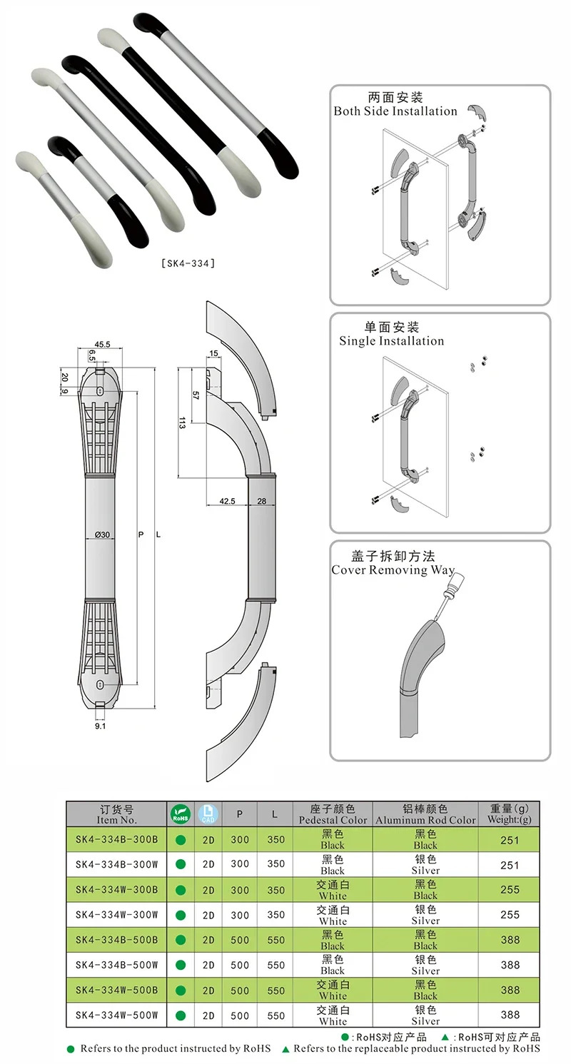 SK4-334 자동화 장비 통신 알루미늄 합금 원형 핸들
