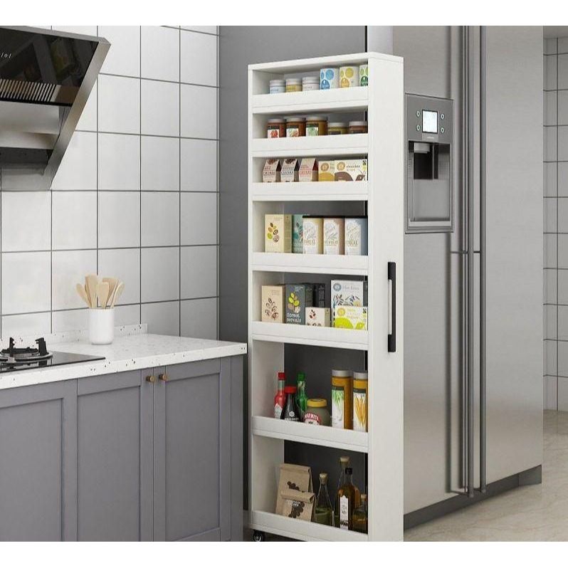 바퀴있는 정리함 슬라이딩 이동식 서랍형 박스 수납장 트롤리 보관 틈새 손잡이 주방 - 상품 이미지
