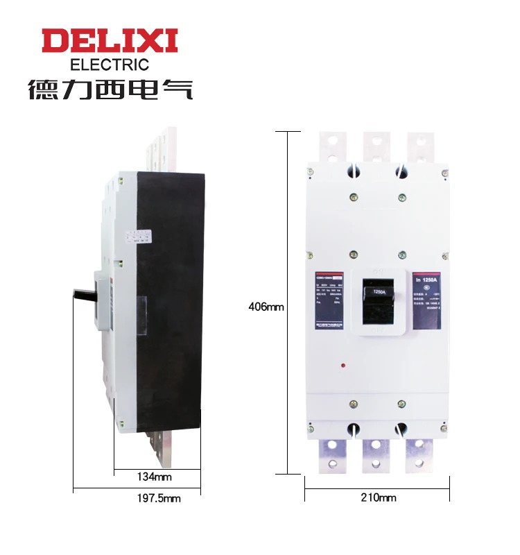 Delixi 몰드 케이스 회로차단기 에어 스위치 메스위치 CDM3-1250H 3300 1250A 1000A 800A