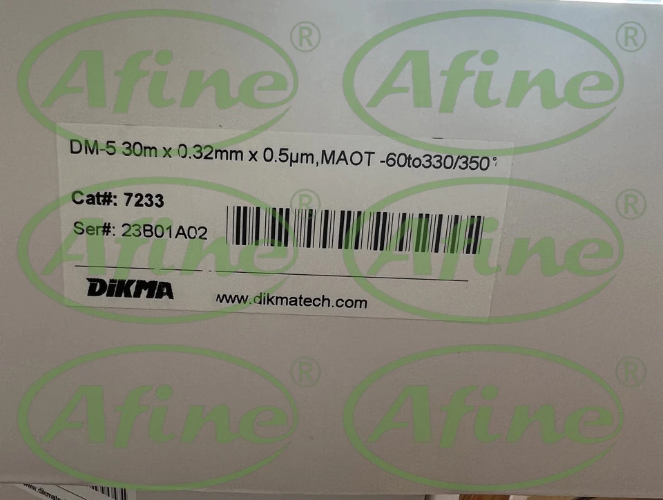 AFINE Dikma DM-5 컬럼 7231 30 m x 0.32mm 0.25 7298 50 0.5m 5.00 7233 0.50