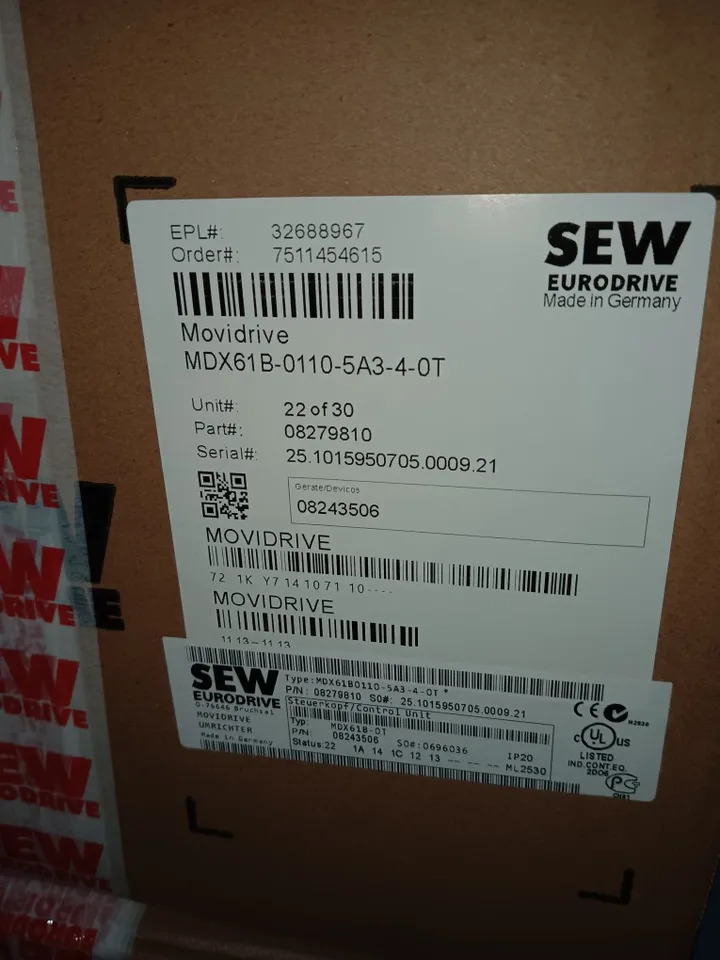유로드라이브 MOVIDRIVE MDX61B-0110-5A3-4-0T 부품 08279810