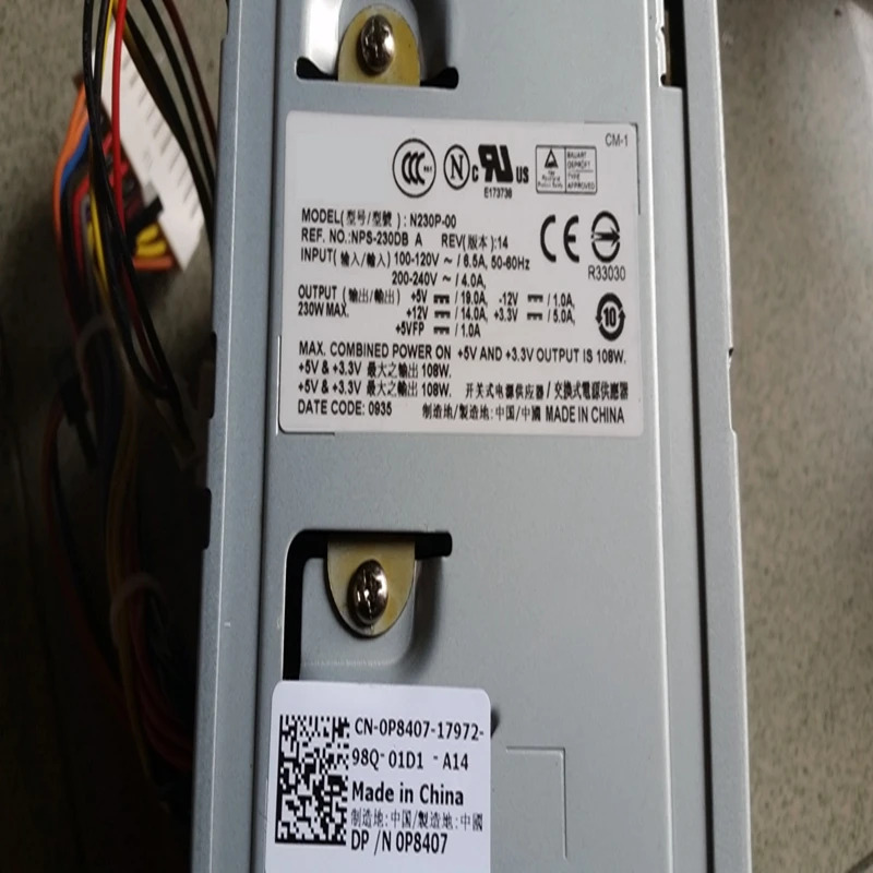 델 520 620 330 915 945 955 965 3100 5100 9100 230 PSU 전원공급장치 L230P-00 N230P-00 H230P-00 NPS-230DB A