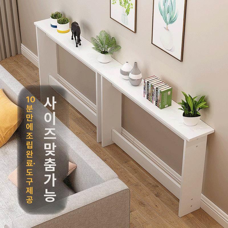 다용도 사이드테이블 간이 좁고긴 협탁 슬림선반 공간활용 보조 수납형 침대옆 - 상세 이미지 3